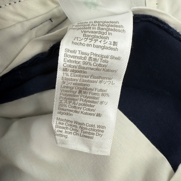 J Crew Shorts Men 35 Blue Chino Walking 9" Inseam Casual Stretch Flat Front - Picture 6 of 10